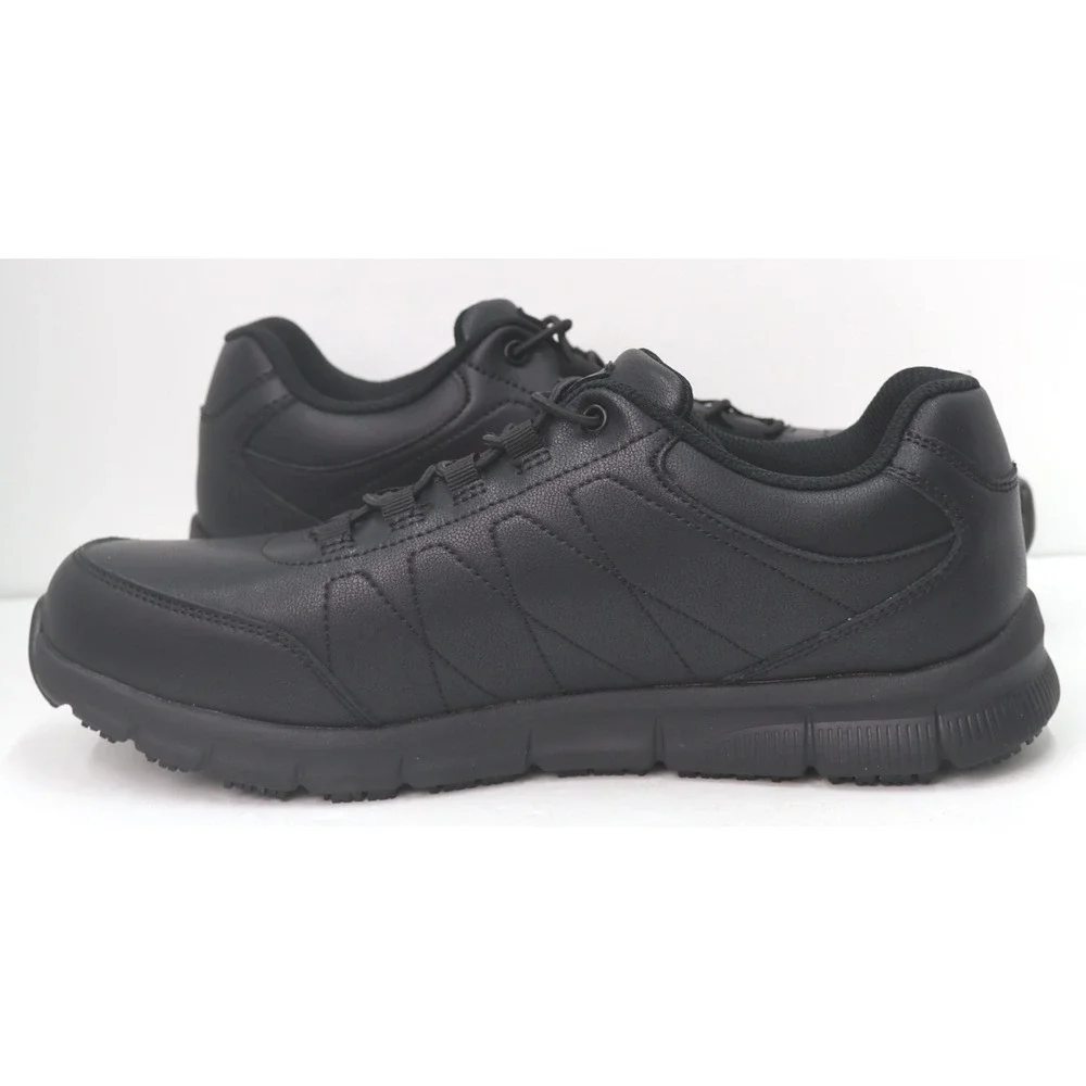 Skechers Work Shoes Mens 10.5 Black Wide Fit Slip Resistant 200272W EH Safety